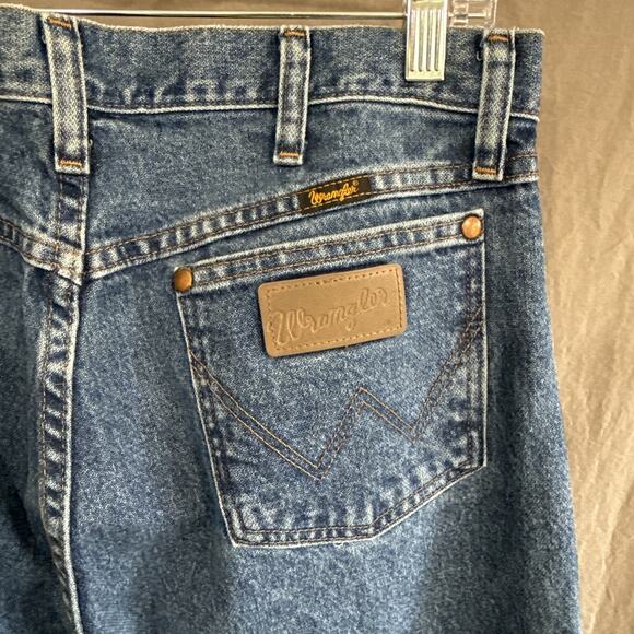 Wrangler 13MWZ Cowboy Cut Jeans Blue Denim Straight Leg 34x36 (Measures 33x35) - Picture 5 of 12